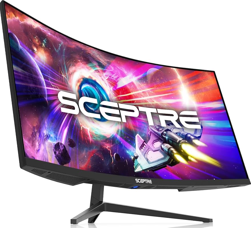 Sceptre 34-Inch Curved Ultrawide WQHD Monitor , R1500, up to 180Hz/165