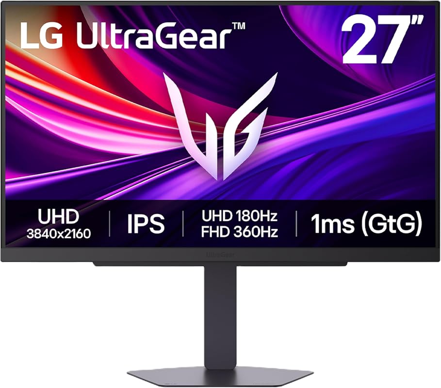 LG Ultragear 27-inch 4K UHD IPS Gaming Monitor, 180Hz, 1ms, G-Sync, Fr
