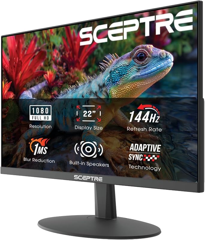 Sceptre 22-Inch Gaming Monitor, 1080p FHD, 144Hz Refresh, HDMI, Displa