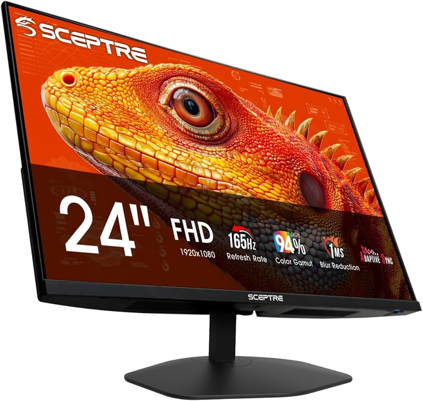 Sceptre 24-inch Gaming Monitor featuring 165Hz Refresh Rate, Dual Disp