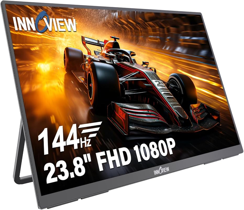 InnoView 23.8-Inch Portable FHD 1080P HDR Monitor, 100% sRGB IPS for A
