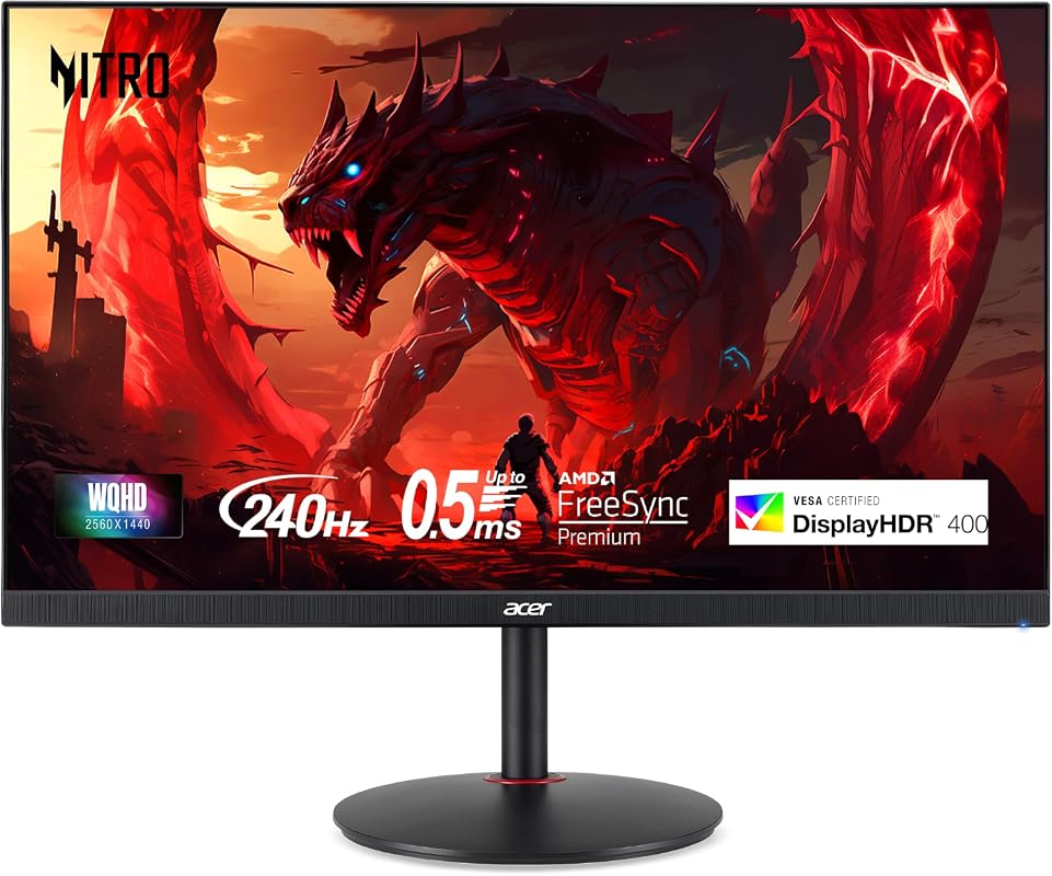 MONITOR Acer Nitro 27in QHD 2560x1440 IPS 240Hz Gaming XV272U W2bmiipr