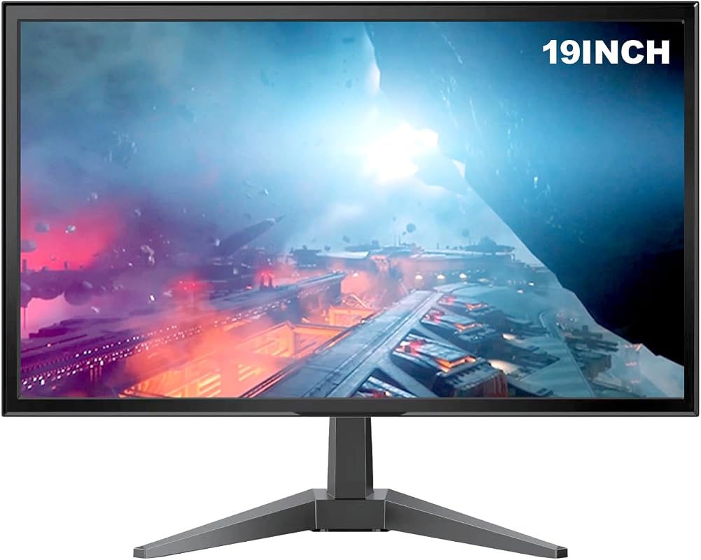 Compact 19-inch HD Monitor with 60Hz Refresh Rate, HDMI, and VGA Conne