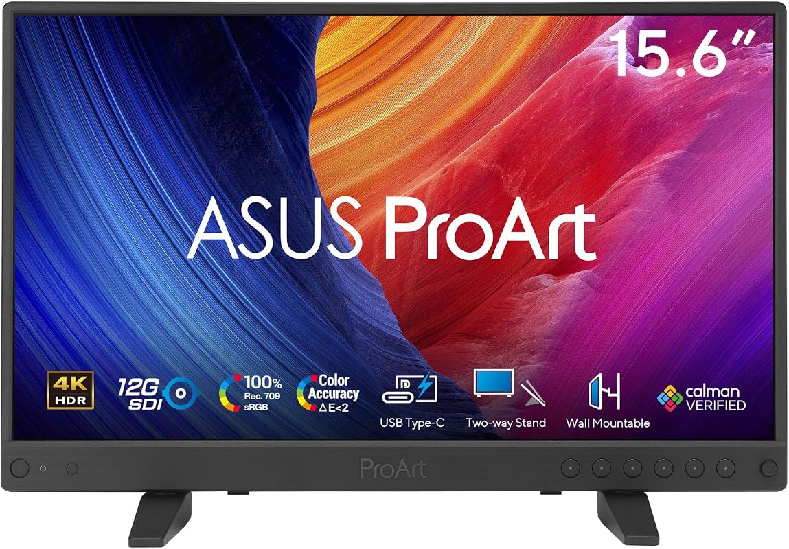 ASUS ProArt PA16USV 15.6-Inch 4K HDR-10 Professional Monitor with USB-