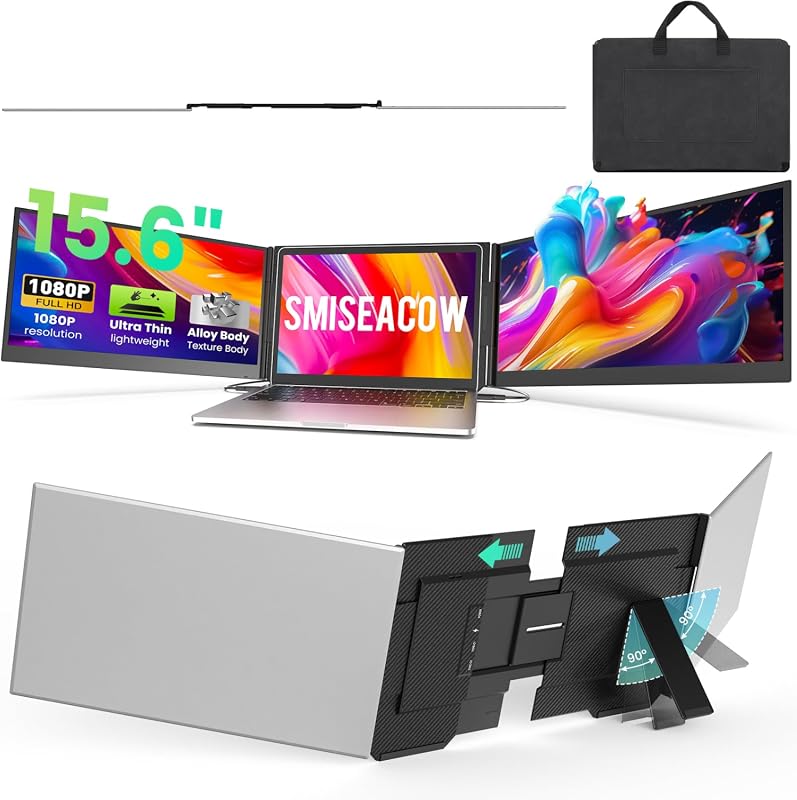 Extend Your Workspace with a 15.6 Ultra-Slim Triple Portable FHD Lapt
